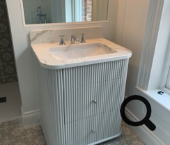 reeded vanity unit